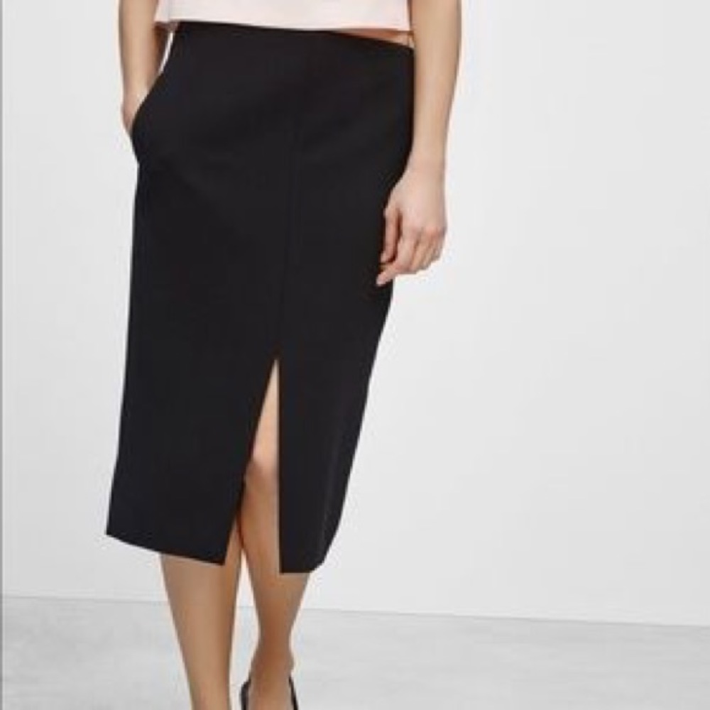 Aritzia Black and Navy Pencil Skirts w/ Slit